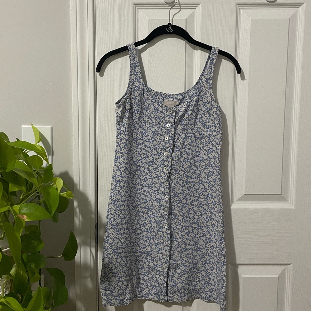 J Crew Blue floral mini dress